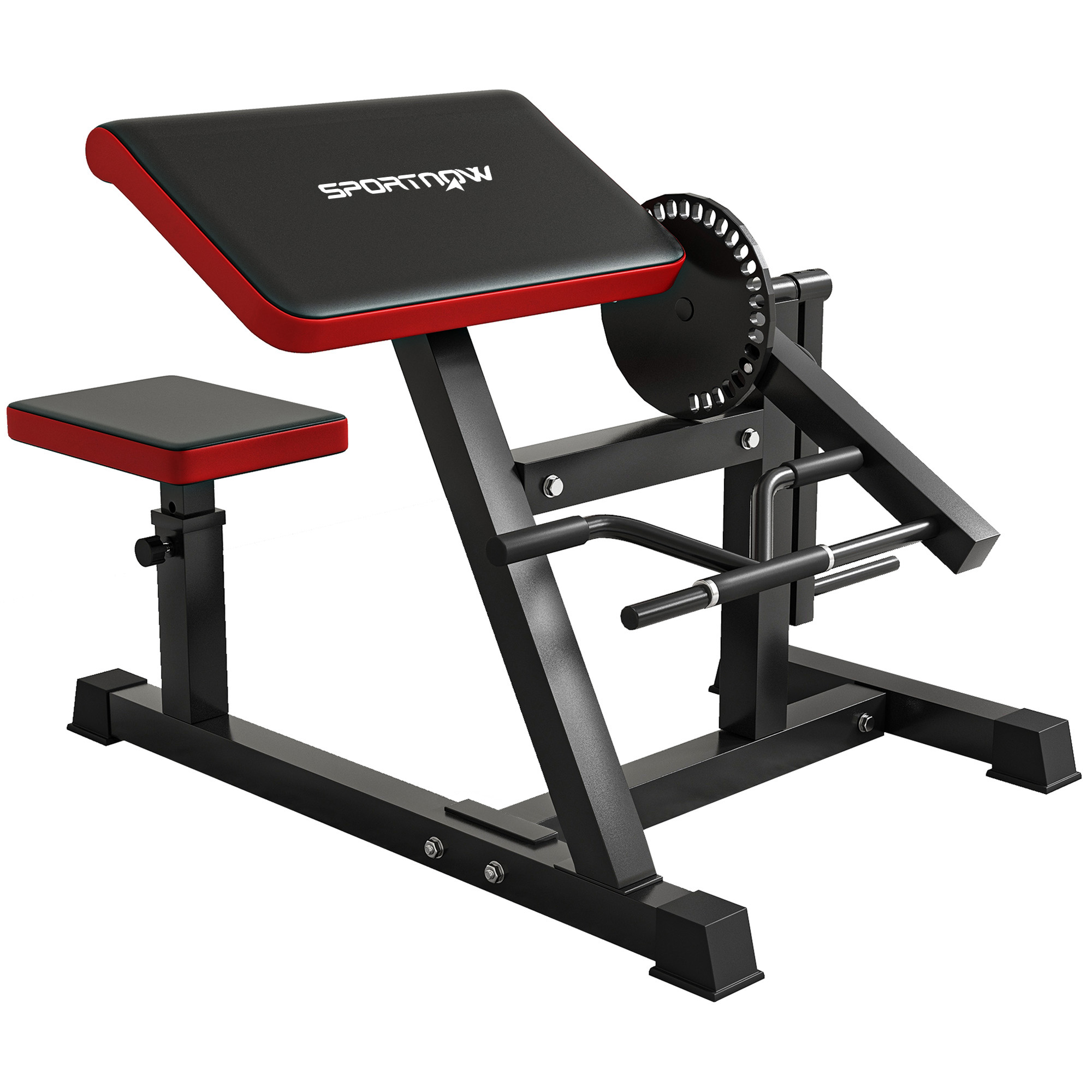 SPORTNOW Adjustable Preacher Curl Bench, Multi-Functional Weight Bench with Handlebar and Elbow Cushion for Home and Outdoor Gym SPORTNOW Adjustable Preacher Curl Bench, Multi-Functional Weight Bench with Handlebar and Elbow Cushion for Home and Outdoor Gym