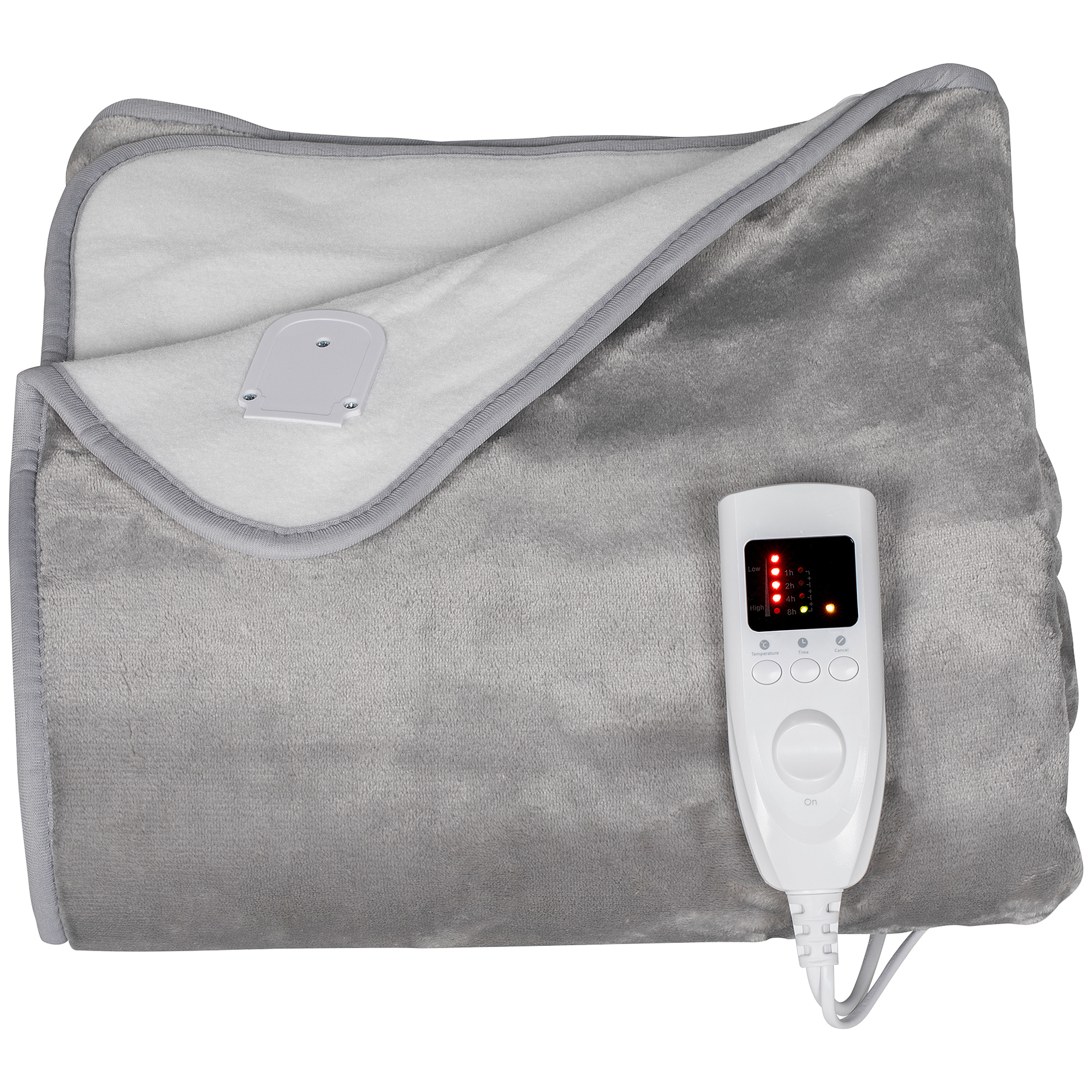 HOMCOM Electric Blanket with Dual Controllers, Machine Washable Heated Throw Blanket with Ultra Soft Flannel Fabric, 5 Heating Levels, 10 Hour Timer, Grey HOMCOM Electric Blanket with Dual Controllers, Machine Washable Heated Throw Blanket with Ultra Soft Flannel Fabric, 5 Heating Levels, 10 Hour Timer, Grey